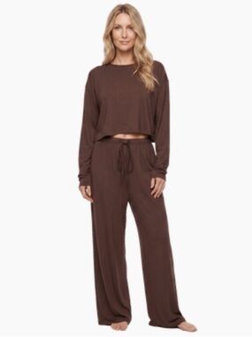 Bumpsuit Brown Cloud Pants & Matching Long Sleeve Size L NWT
